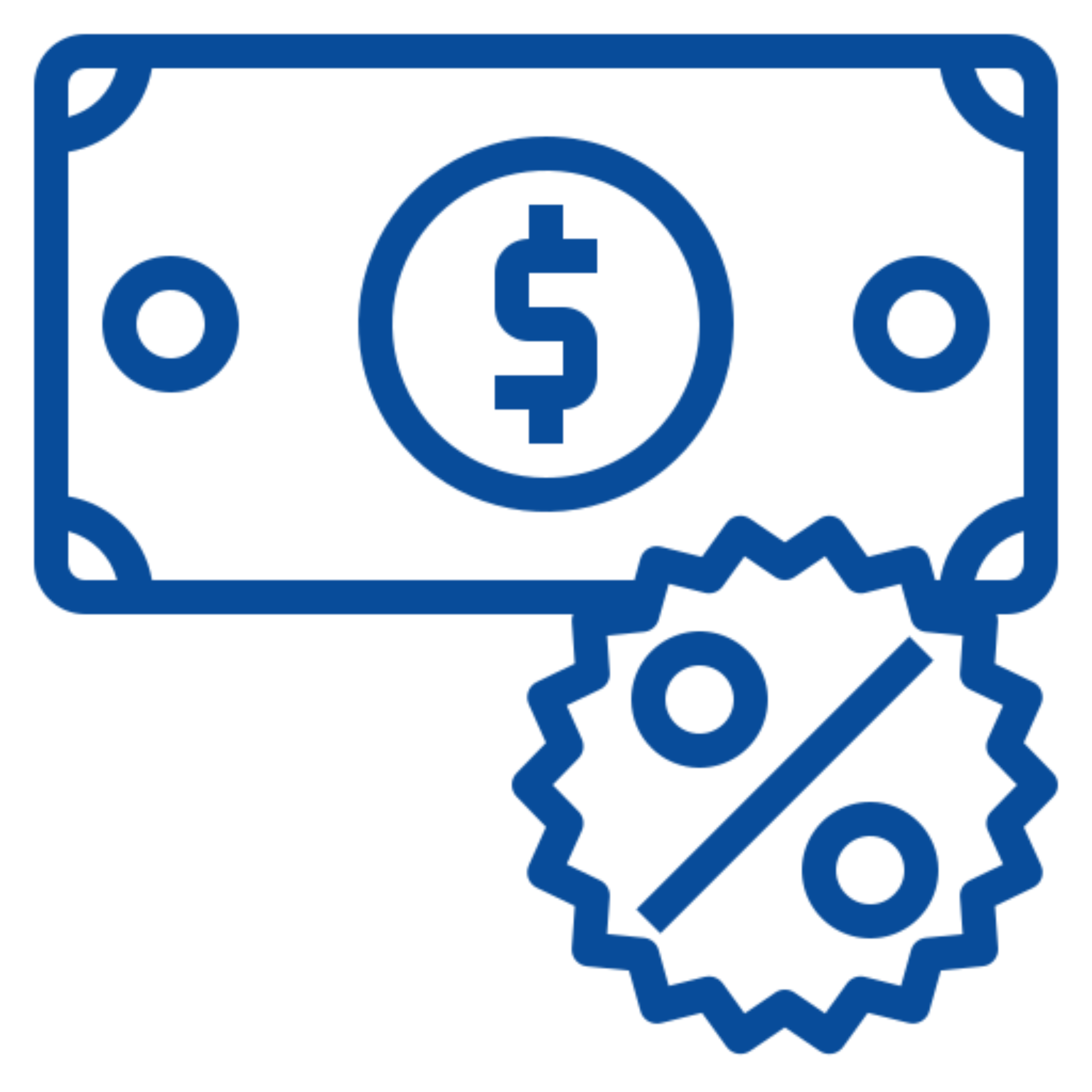 Dollar bill and percentage sign