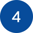 Digit four on blue background
