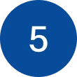 Blue circle with number five